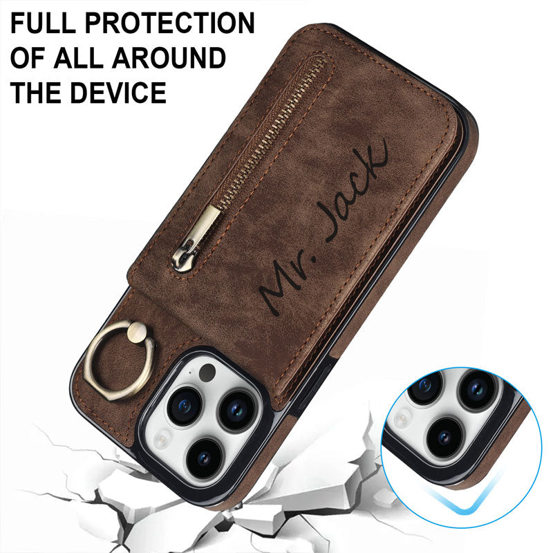 Custom leather phone case